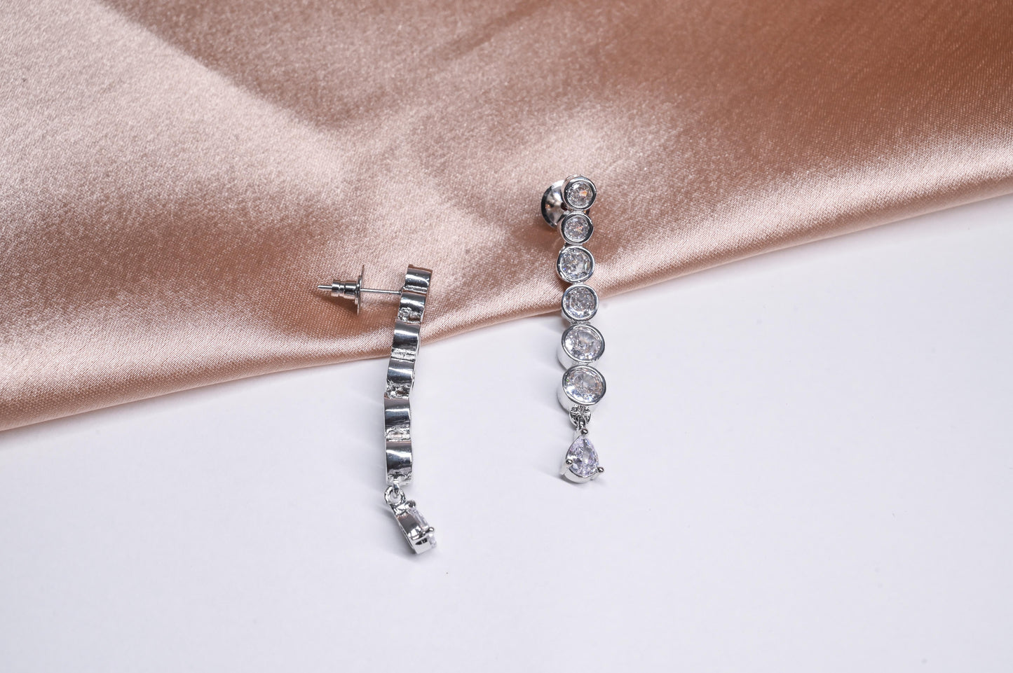 Radiating Classic Cubic Zirconia Tennis Necklace Set