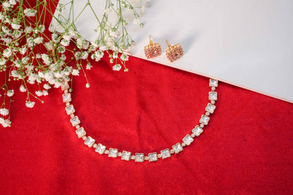 Regal Square Cut Real Kundan Necklace Set