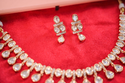 Elegant Dangling Real Kundan Necklace