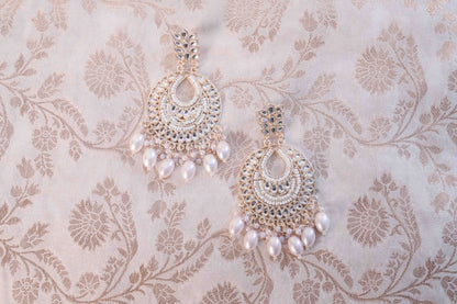 Timeless White Pearl Indian Earrings