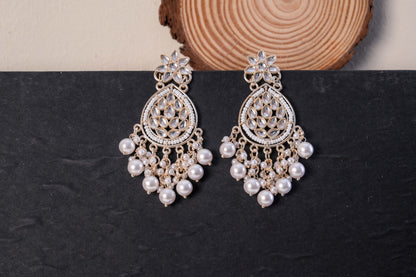 Classic White Indian Earrings