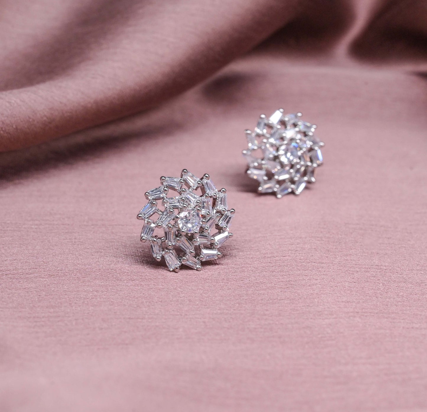 Classic Sparkle Opulent AD Stud Earrings