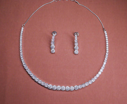 Timeless AD Tennis Necklace Set