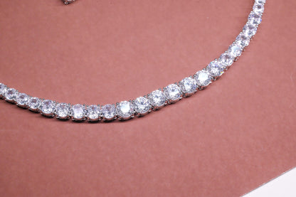 Timeless AD Tennis Necklace Set