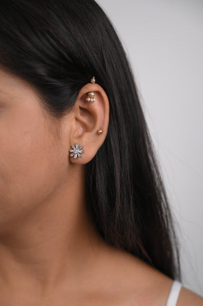 Delicate AD Stud Earrings