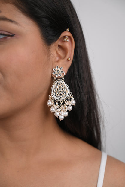 Classic White Indian Earrings